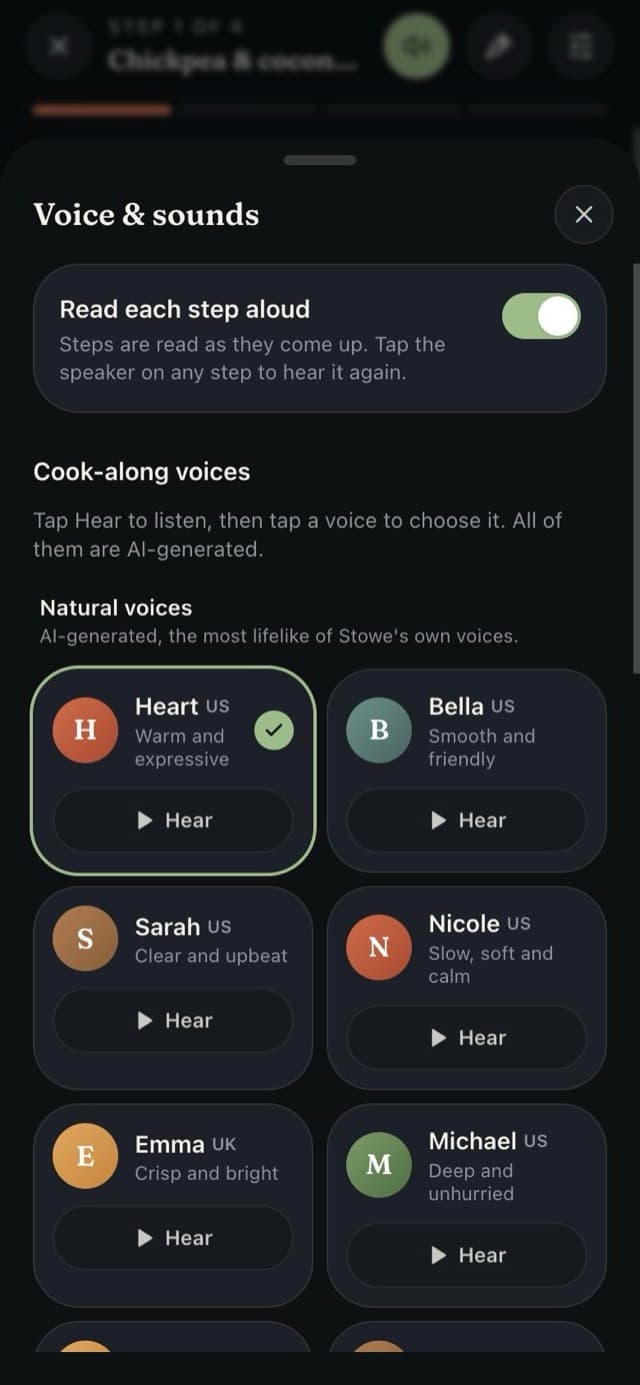 Choosing a cook-along voice: ten natural voices to hear before you pick